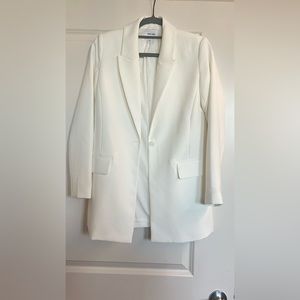 Nine West white long blazer